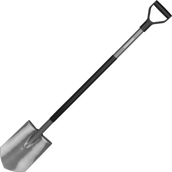 Tuingereedschap Spade - Scherpe Spade - Harde Grond Bewerken - Ergonomische Greep - 125 cm Lengte - Grijs Zwart