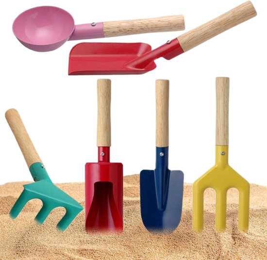 Tuingereedschap voor kinderen, draagbare pedagogische speelset voor buiten, tuinset voor jongens en meisjes, graven, planten, gazon, binnenplaats, , zandbak, leren