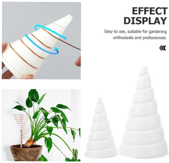 Tuingereedschap voor koperdraadantennes, groot + klein + 6 houten stokjes van 20 cm + 2,5 m koperdraad van Merkloos	