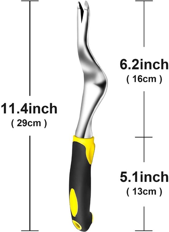 Tuingereedschap, zoals paardenbloemverwijderaars en onkruidsnijders, is perfect voor het onderhouden van uw gazon en tuin (geel). van Merkloos	