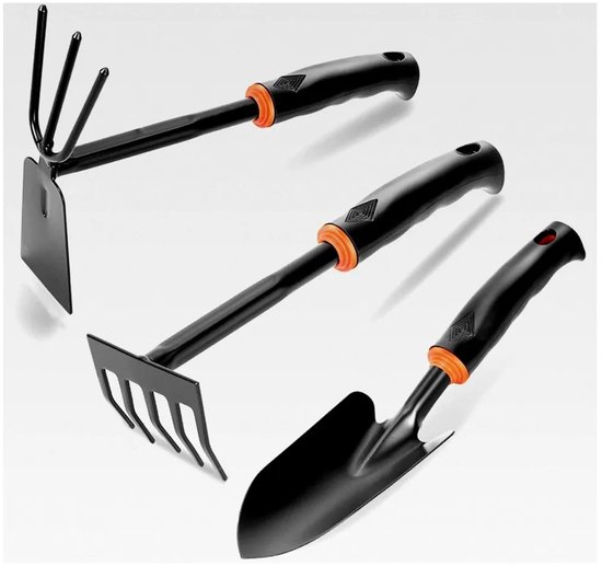 Tuingereedschapset, 3-delige roestvrijstalen tuinset