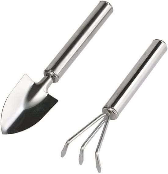 Tuingereedschapset - Zilver - Mini Tuingereedschap - Roestvrij Staal - Voor Binnen en Buiten