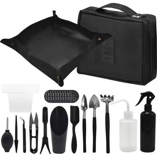 Tuingereedschapsset 17-delig - Mini Planten Gereedschappen Met Opvouwbare Tuinmat van Merkloos	