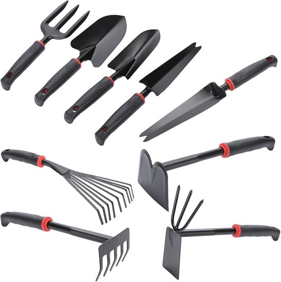 Tuingereedschapsset - Mini tuingereedschap - Planten verzorgen - 9 Delige set - Compact formaat