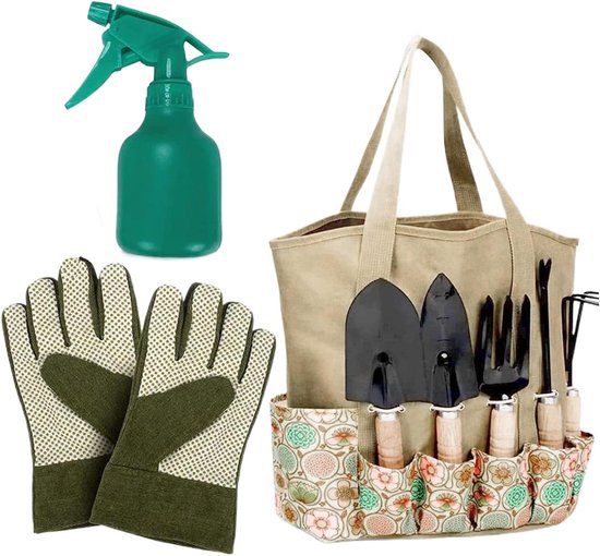 Tuingereedschapsset - Tuinaccessoires Planten - Comfortabel Tuinieren - Ergonomische Houten Handgrepen - 32.5 x 20 x 8 cm - Niet gespecificeerd