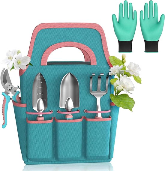 Tuingereedschapsset - Tuinhandgereedschap Plantenset - Tuinonderhoud - Roestbestendige aluminiumlegering - 315 x 15 x 65 cm - Zacht