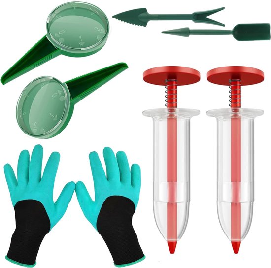 Tuingereedschapsset - Zaaddispenser - Zaaien Tuingereedschap - Geschikt Voor Vetplanten - Bonsaiplanten en Groentebeplanting - Voor Tuinliefhebbers - 7 Stuks - Tuinaccessoires - Tuinonderhoud