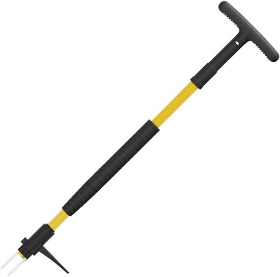 Tuingrastrekker - Onkruidsteker Gereedschap - Gazon Onderhoud - Staand Gebruik - 45 cm - Zilver