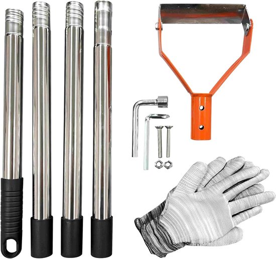 Tuinhak met Lange Steel - Onkruidsteker Grastrekker - Bodem Bewerken - Ergonomisch Antislip Handvat - 161 cm - Groen