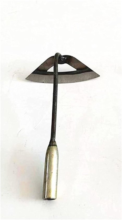 Tuinhak - Onkruid hark - Bodem losmaken - Hol ontwerp - 30 cm - Zilver