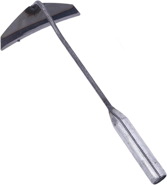 Tuinhak Onkruidverwijderaar - Handgereedschap Tuin Vork - Bodem Losmaken - Handgesmeed Mangaanstaal - 30 x 16 x 6 cm - Zilver
