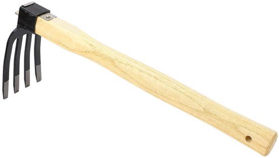 Tuinhandgereedschap 2-in-1 - Hark/Schoffel - Ergonomische Handgreep - Ruimtebesparend Design - Robuust Koolstofstaal - Veelzijdig Tuingereedschap