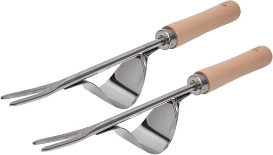 Tuinhandwiedertrekker met roestvrijstalen spleet-wiedgraafgereedschap - 12,2 inch lang handvat - Voor mosverwijdering op bestratingsstenen, gazonranden en oprit van Merkloos	