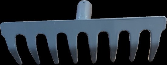 Tuinhark 8 Tanden van Verzinkt Staal – 22 cm Breed – Voor Bladeren, Grasresten en Grind van Kinzo Garden