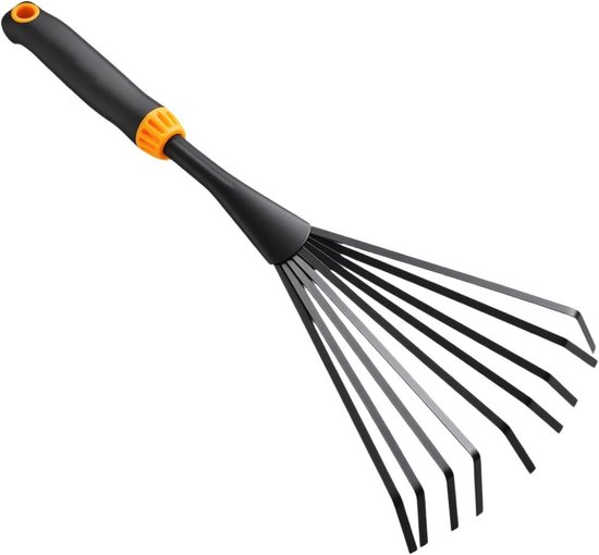 Tuinhark - Bladhark Grashark - Bladeren Verzamelen - 9 Metalen Tanden - 40 x 15 cm - Meerkleurig