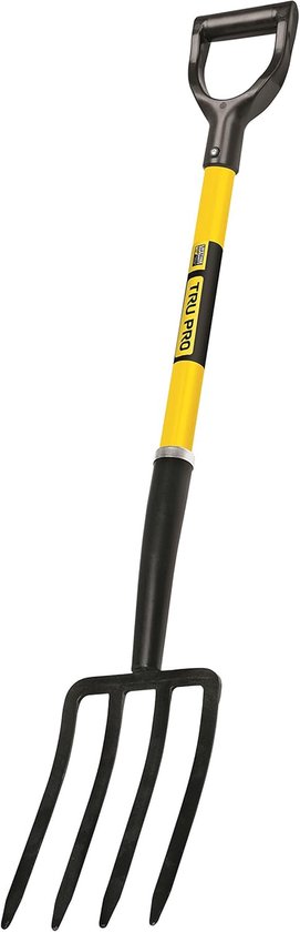 Tuinhark - Bladhark Tuin - Bladeren Verzamelen - Ergonomisch Handvat - 99.8 x 17.15 cm - Zwart Geel