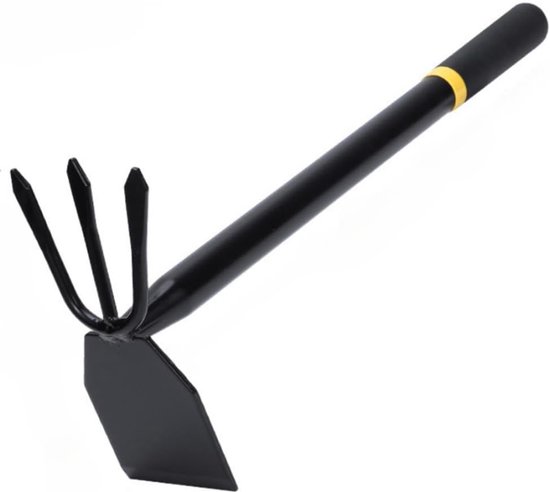 Tuinhark en schoffel in één- tuingereedschap- robuust koolstofstaal- ergonomische antisliphandgreep voor groenten