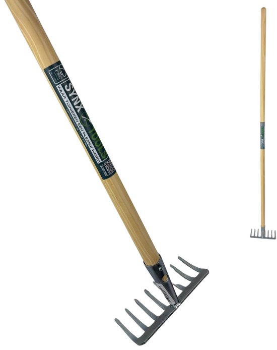Tuinhark met 8 Tanden en 160cm Steel