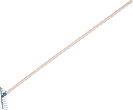 Tuinhark - metaal - 12 tanden - 29,5 cm - inclusief steel 120 cm van Merkloos	