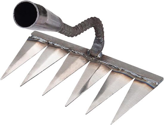 Tuinhark Metaal - Onkruid hark - Tuinonderhoud - Tanden van koolstofstaal van Merkloos	