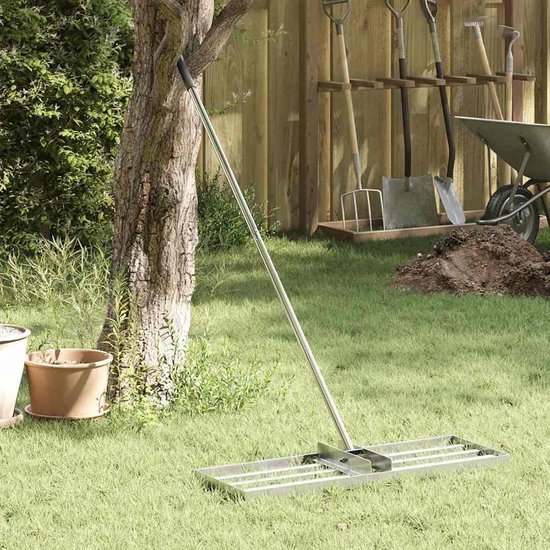Tuinhark, moderne hark van waterdicht materiaal, 75 x 25 x 6 cm, met geborsteld oppervlak, voor tuinieren en terrassen, 42011362