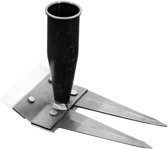Tuinhark Multifunctioneel - Onkruidverwijderaar Hark - Effectief Onkruid Wieden - Robuuste Dubbelzijdige Raapkop - 20 cm Breed - Metaal van Merkloos	