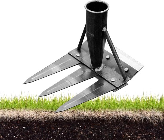 Tuinhark Multifunctioneel - Onkruidverwijderaar Hark - Gazon Onderhoud - Modulair Ontwerp - 20 cm Breed - Metaal