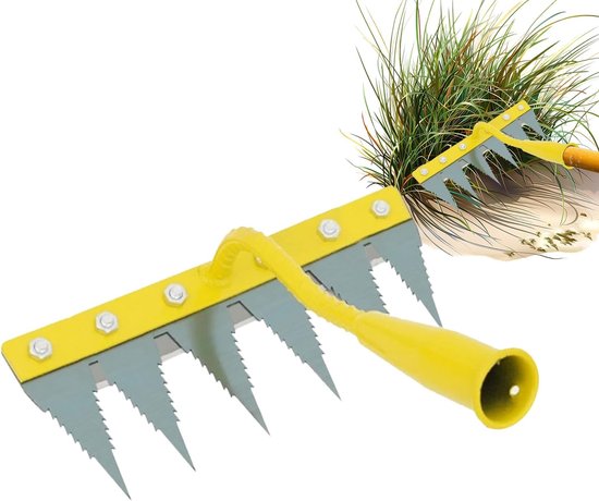 Tuinhark - Onkruidsteker - Bodem losmaken - Versterkt gehard metaal - 15 centimeter - Zilver