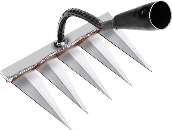 Tuinhark onkruidverwijderaar gazonrakel graafvork - multifunctioneel tuingereedschap koolstofstaal - wieden losmaken zaaien van Merkloos	