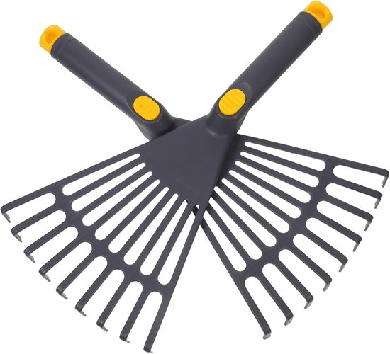 Tuinhark Set - Gazonhark Bladveger - Bladeren Harken - Weerbestendig Materiaal - 347 x 347 cm - Grijs