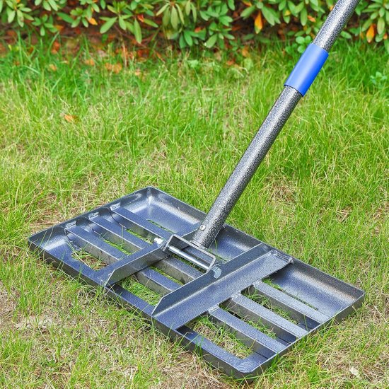 Tuinhark van zwart metaal 183 cm - Perfect voor het onderhouden van gazon, bladeren en tuinafval