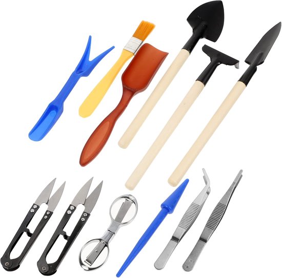 Tuinieren Gereedschap Set - Planten Tool Set - Bodem Bewerken - Hout en Metaal - 20 cm - Niet gespecificeerd