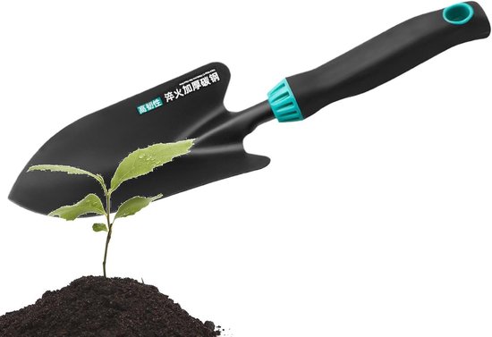 Tuinieren Handgereedschap Set - Kleine Hark - Planten Verpotten - Robuust Materiaal - 4 Delig - Zwart