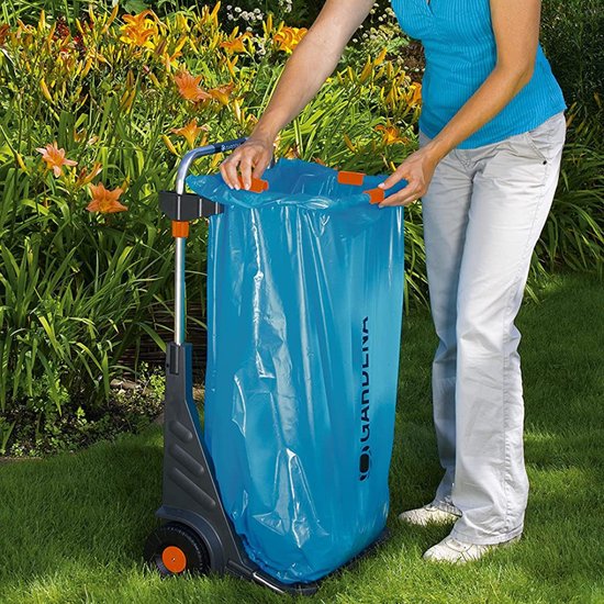 Tuinkar - Mobiele Tuinwagen - Multifunctionele Transportwagen voor de Tuin met Geïntegreerde Zakhouder - Grasbeschermende Wielen - Deksel en Vuilniszak van T