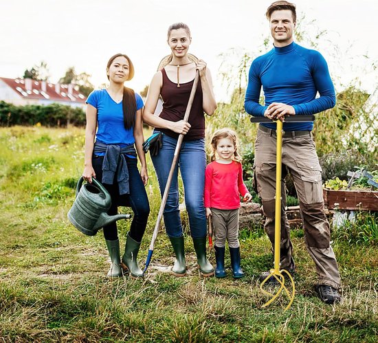 Tuinklauw Cultivator grondklauw en handgreep met steel handmatige bodemklauw onkruidklauw en grondklauw van T