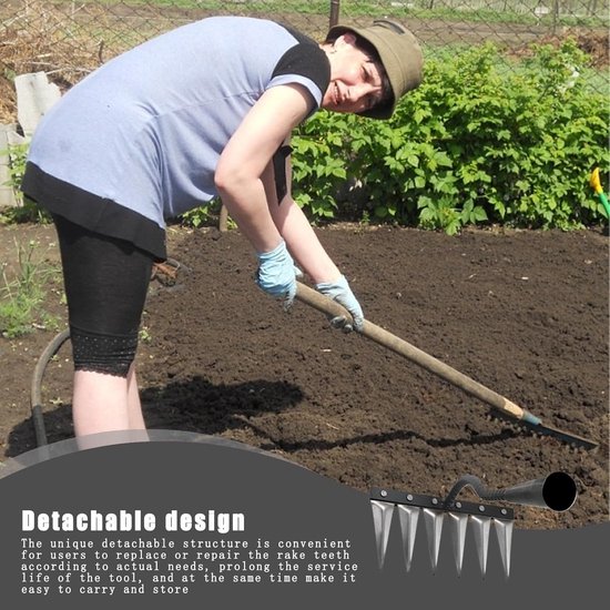 Tuinklauw Gereedschap - Onkruidverdelger Hark - Tuinonderhoud - Slijtvast Koolstofstaal - 33 x 33 x 16 cm - Niet gespecificeerd
