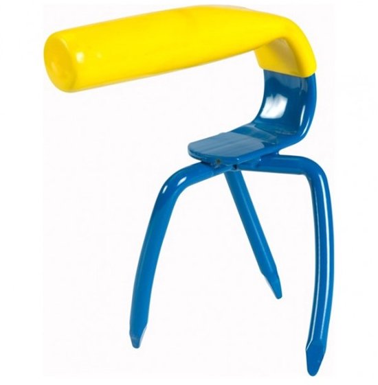 Tuinklauw Mini MC220-1 - Woelvork - Aarde Losmaken, Onkruid Wieden, Grond Beluchten, Kultiveren - Blauw/Geel
