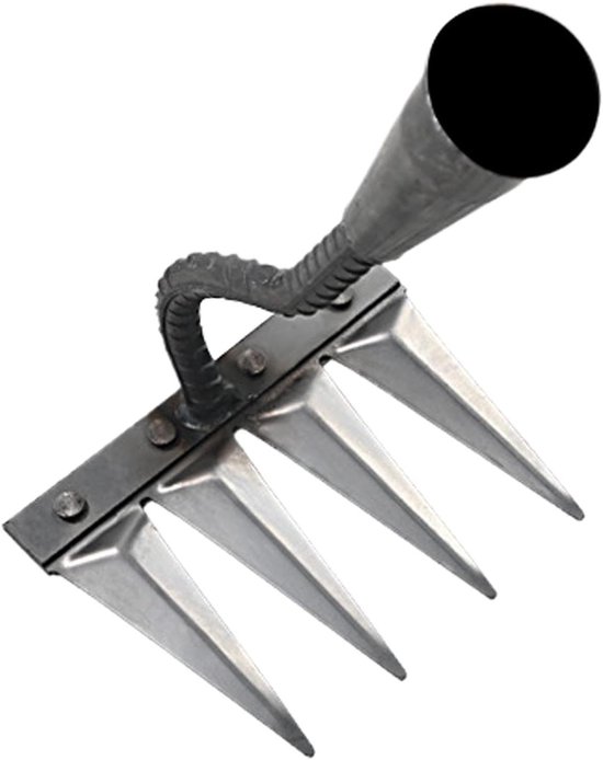 Tuinklauwgereedschap - Onkruidsteker Tuingereedschap - Onkruid Verwijderen - Meertand Ontwerp - 703 g - Meerkleurig