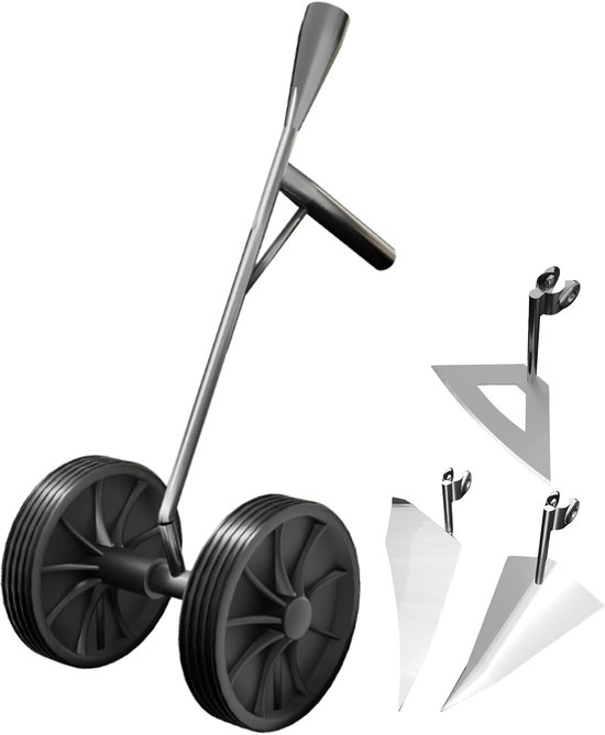 Tuinkultivator met wielen - Aarde beluchter - Grond bewerken - Dubbele rolondersteuning - 22 cm hoog - Niet gespecificeerd