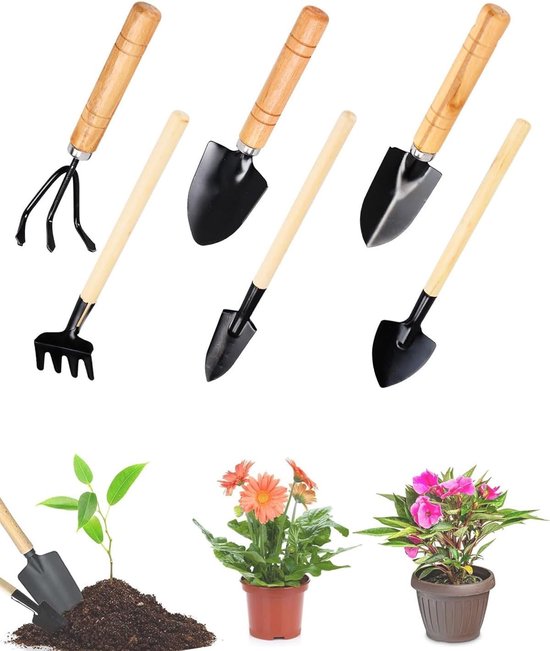 Tuinmiddelen, 6 stuks tuinredschappen, Mini tuinredschappen, Geschikt voor het losmaken van de bodem en het transplanteren van kleine potplanten, voor tuinliefhebbers van Merkloos	