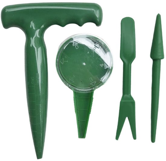 Tuinperforator, zeef voor vetplantengrond, gatengraver, zaailingengraafmachine, zaailingenlifter, snijgereedschapset, zaadplanter van Merkloos	