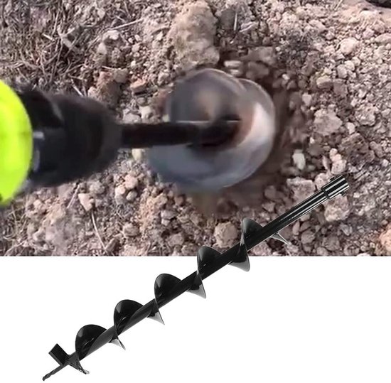 Tuinplanten Boorvijzel voor Graven Gaten in Tuinbodem - Postgatgraafmachine Grondboor - 100x800mm, Enkel Blad van Merkloos	