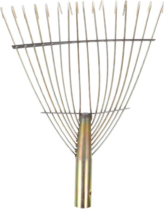 Tuinriek Vervangingskop - Harkkop Gazon - Gazon Onderhoud - Klitvrij Tandontwerp - 37.5 x 29 cm - Roestvrij Staal