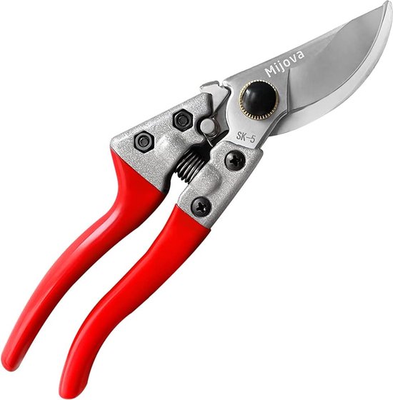 Tuinschaar, gemaakt van SK5 staal, nauwkeurige snijresultaten, stevige wijnstokschaar, plantenschaar, rozenschaar, professioneel tuingereedschap van Merkloos	