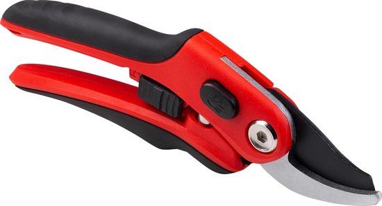 Tuinschaar met bypass-lemmet - Ilaflon-coating - verstelbare handgreep - voor vers en droog hout van Merkloos	