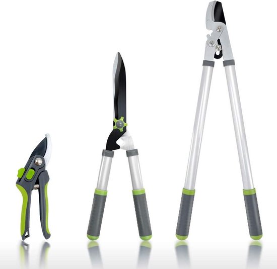 Tuinschaar set Heavy Duty 28" boomscharen - Professionele 23" heggenschaar - 203 cm snoeischaar voor boom- en struikverzorging van Flora Guard