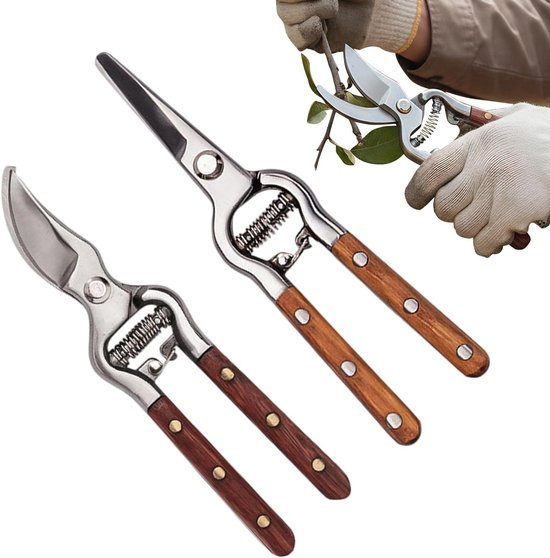 Tuinschaar Set - Snoeischaren - Planten Snoeien - Roestwerend Staal - 2 Delen - Enkel Attribuut