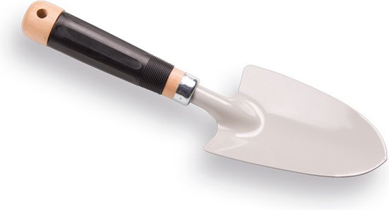 Tuinschep 31 cm met hout/rubber handvat. van T