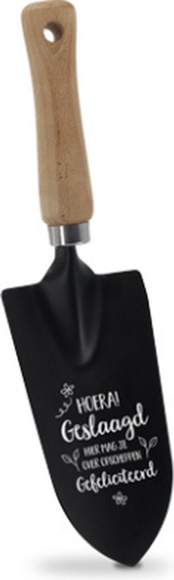 Tuinschep - geslaagd- schepje met tekst - cadeau idee geslaagd - tuin van T