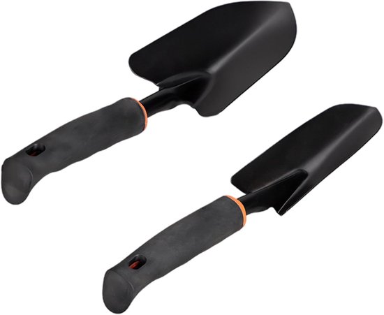 Tuinschep - handschepset - Mini tuingereedschap set - smalle en brede troffels - compact formaat - houten handvat - comfortabele grip om te graven - geschikt voor diverse tuintaken van Merkloos	